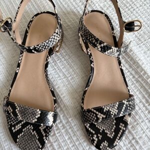 Stuart Weitzman Nudist Snake-Embossed Leather Heels – Brand New